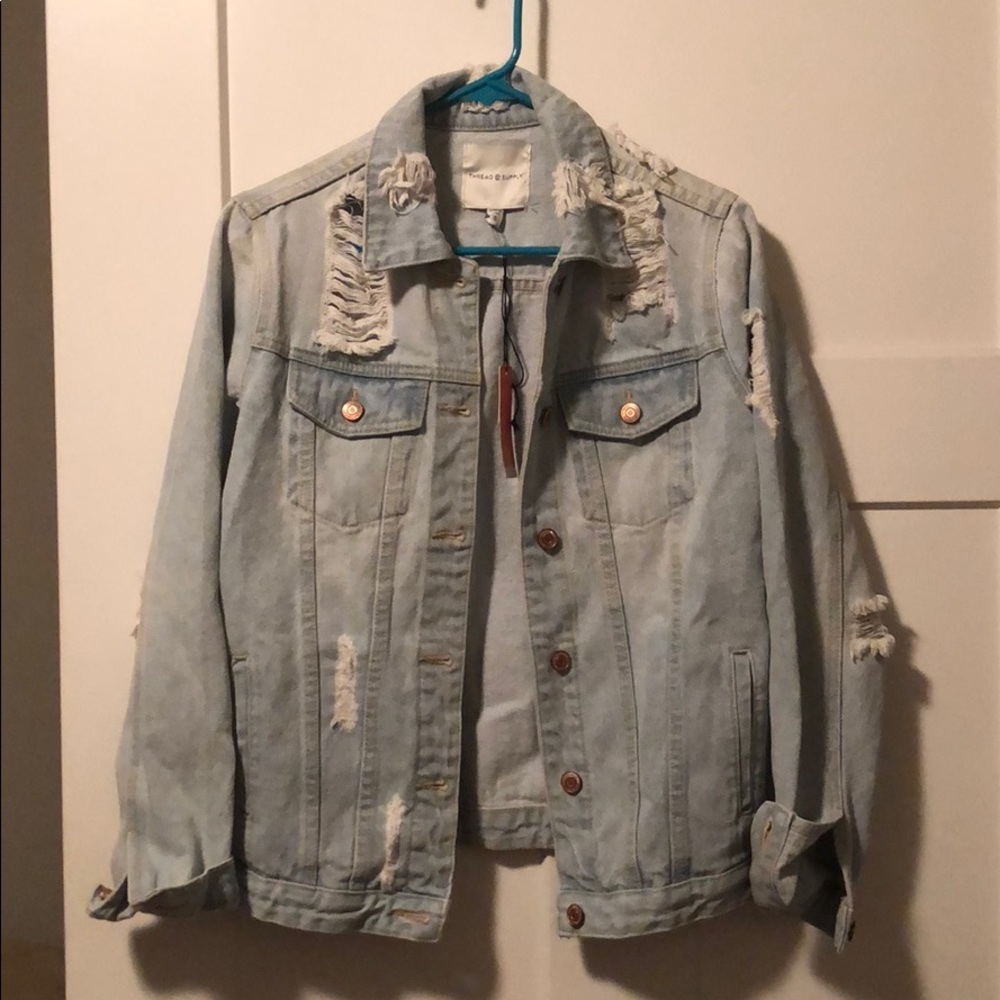 Denim Jacket, Light wash, Size Small